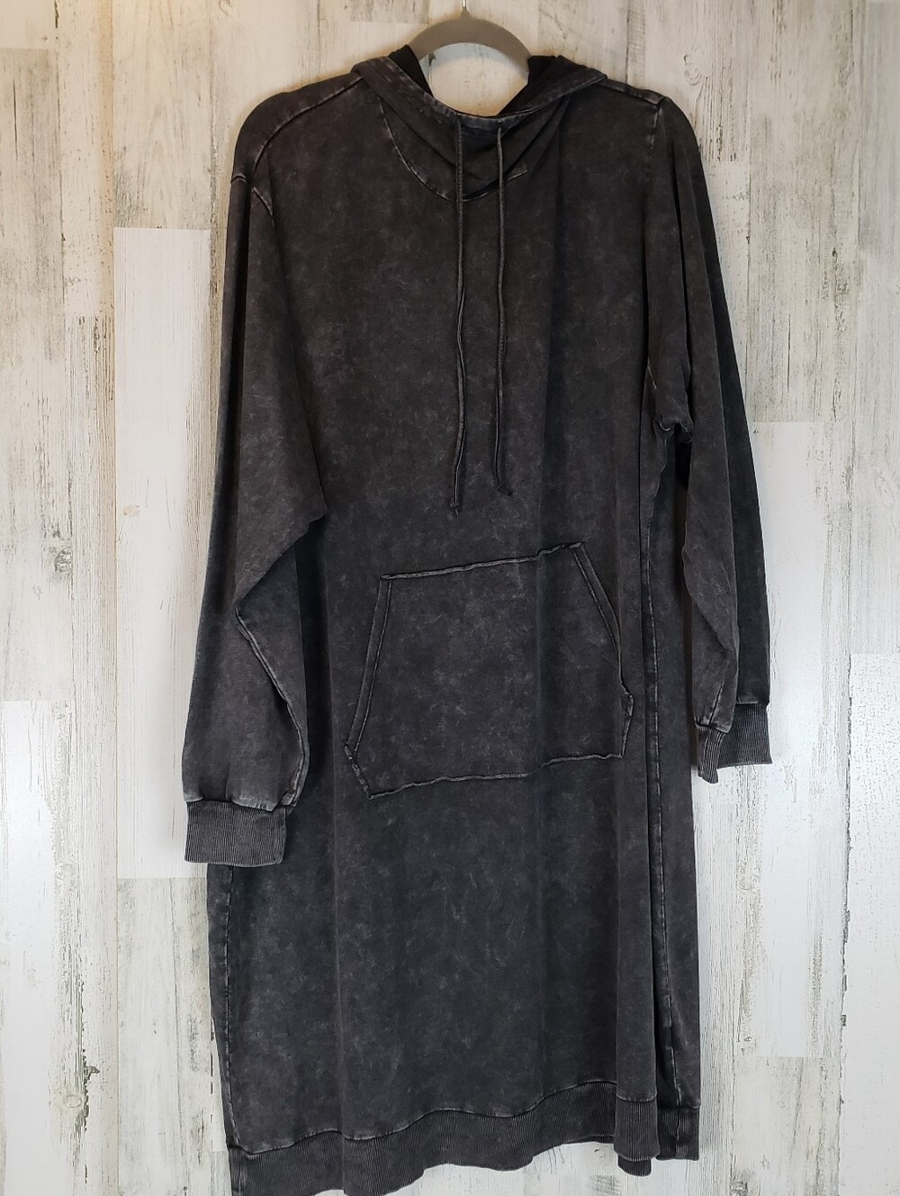 torrid Black Washed Hooded Sweatshirt Dress Size 4X